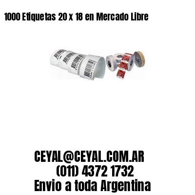 1000 Etiquetas 20 x 18 en Mercado Libre