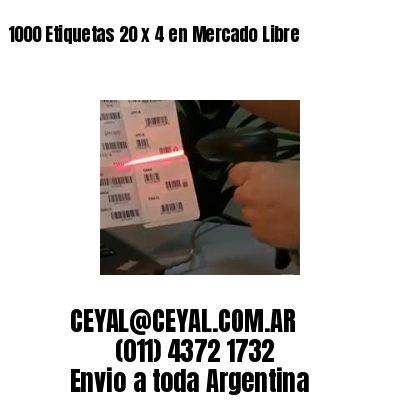 1000 Etiquetas 20 x 4 en Mercado Libre