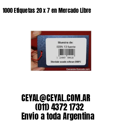 1000 Etiquetas 20 x 7 en Mercado Libre