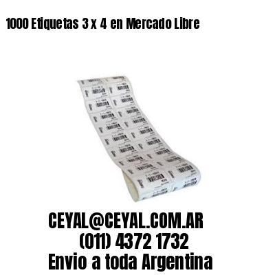 1000 Etiquetas 3 x 4 en Mercado Libre