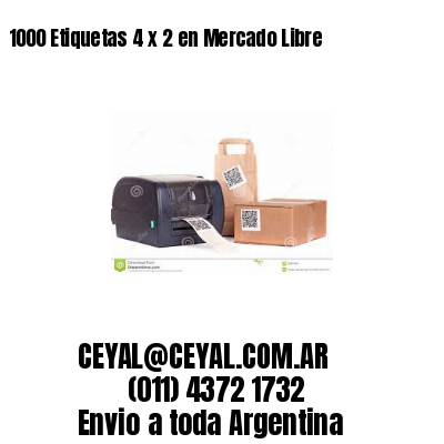 1000 Etiquetas 4 x 2 en Mercado Libre