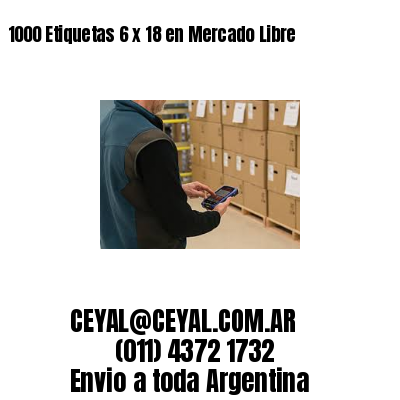 1000 Etiquetas 6 x 18 en Mercado Libre