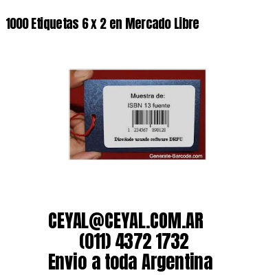 1000 Etiquetas 6 x 2 en Mercado Libre
