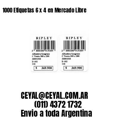 1000 Etiquetas 6 x 4 en Mercado Libre