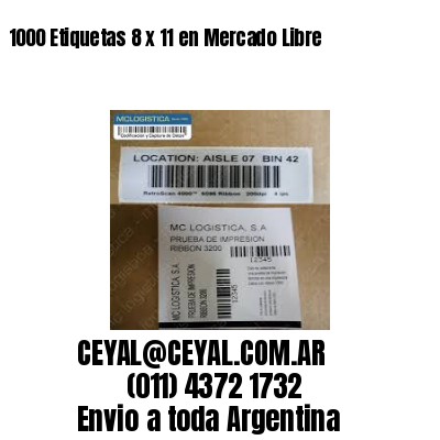 1000 Etiquetas 8 x 11 en Mercado Libre