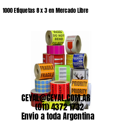 1000 Etiquetas 8 x 3 en Mercado Libre