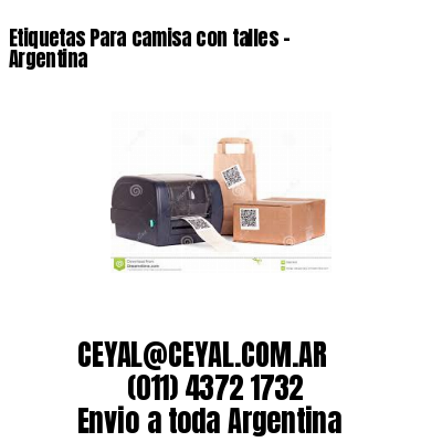 Etiquetas Para camisa con talles – Argentina