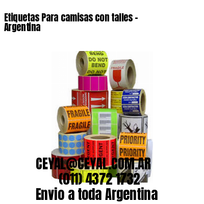 Etiquetas Para camisas con talles – Argentina