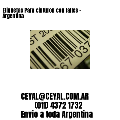 Etiquetas Para cinturon con talles – Argentina