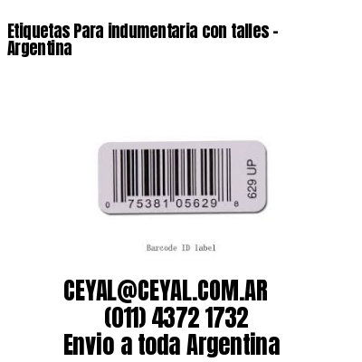Etiquetas Para indumentaria con talles – Argentina