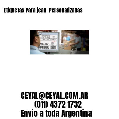 Etiquetas Para jean  Personalizadas
