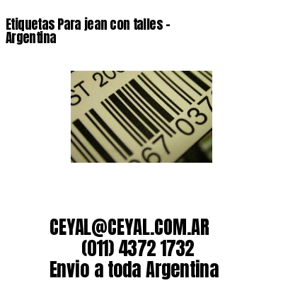 Etiquetas Para jean con talles – Argentina