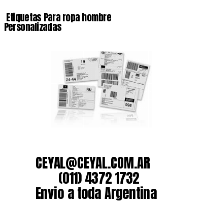 Etiquetas Para ropa hombre  Personalizadas