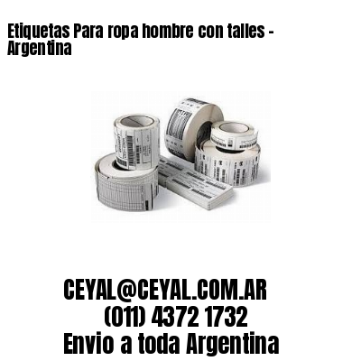 Etiquetas Para ropa hombre con talles – Argentina