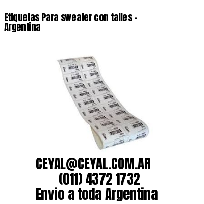 Etiquetas Para sweater con talles – Argentina