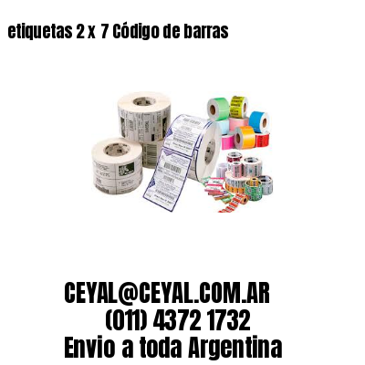 etiquetas 2 x 7 Código de barras