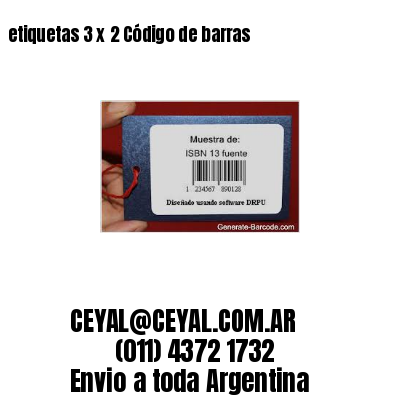 etiquetas 3 x 2 Código de barras