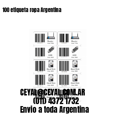 100 etiqueta ropa Argentina