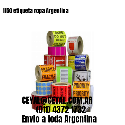 1150 etiqueta ropa Argentina