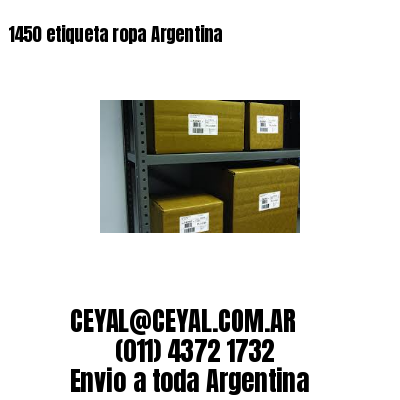 1450 etiqueta ropa Argentina