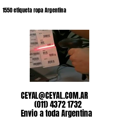 1550 etiqueta ropa Argentina