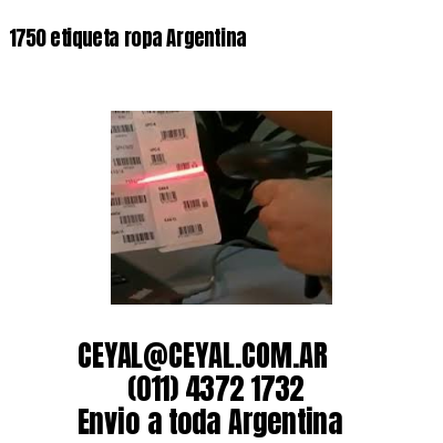 1750 etiqueta ropa Argentina