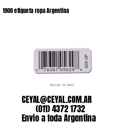 1900 etiqueta ropa Argentina
