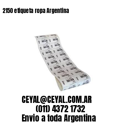 2150 etiqueta ropa Argentina