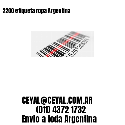 2200 etiqueta ropa Argentina
