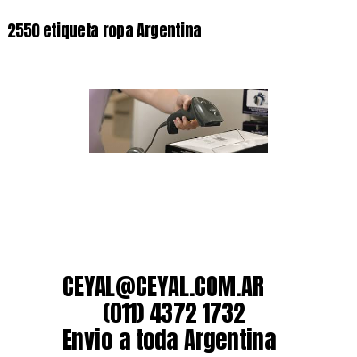 2550 etiqueta ropa Argentina