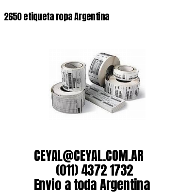 2650 etiqueta ropa Argentina