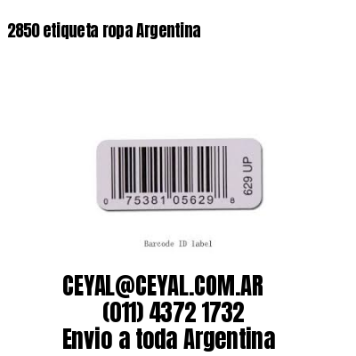2850 etiqueta ropa Argentina