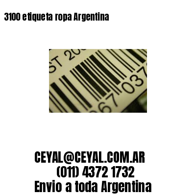 3100 etiqueta ropa Argentina