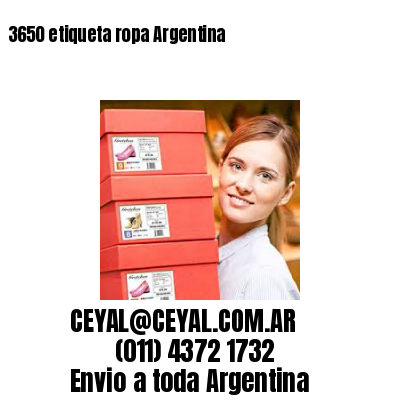 3650 etiqueta ropa Argentina