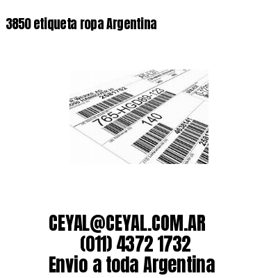 3850 etiqueta ropa Argentina