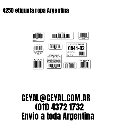 4250 etiqueta ropa Argentina