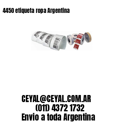 4450 etiqueta ropa Argentina