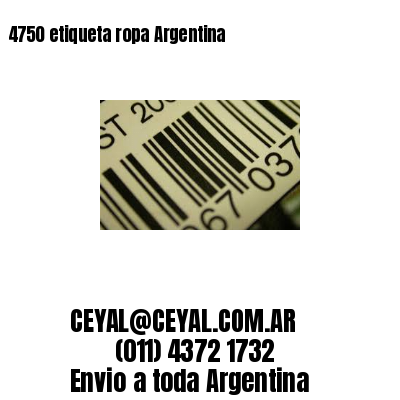 4750 etiqueta ropa Argentina