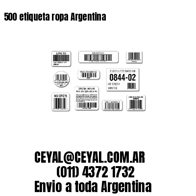 500 etiqueta ropa Argentina