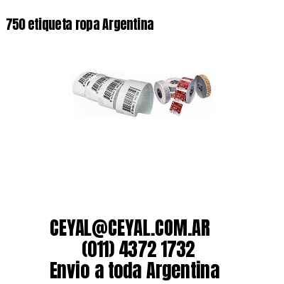 750 etiqueta ropa Argentina