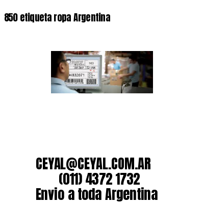 850 etiqueta ropa Argentina