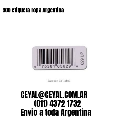 900 etiqueta ropa Argentina