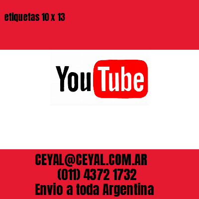 etiquetas 10 x 13