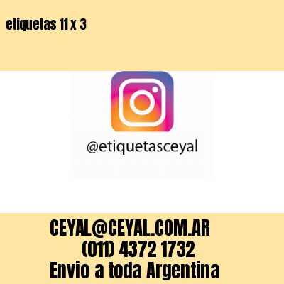 etiquetas 11 x 3