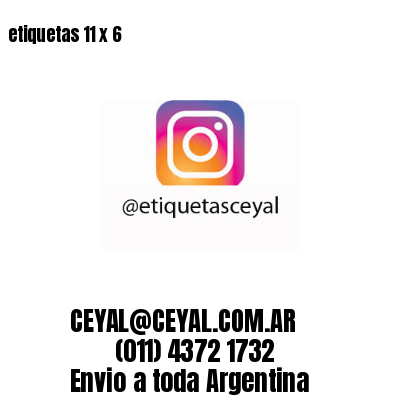 etiquetas 11 x 6