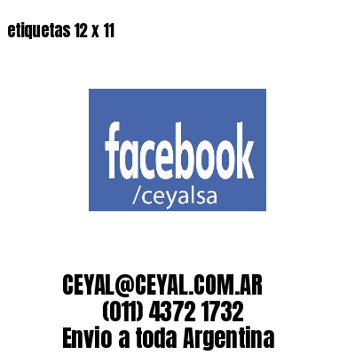 etiquetas 12 x 11
