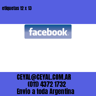 etiquetas 12 x 13