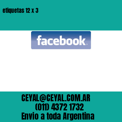 etiquetas 12 x 3