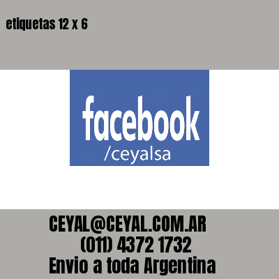 etiquetas 12 x 6