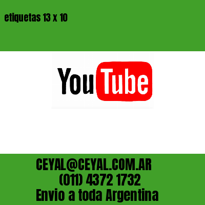 etiquetas 13 x 10